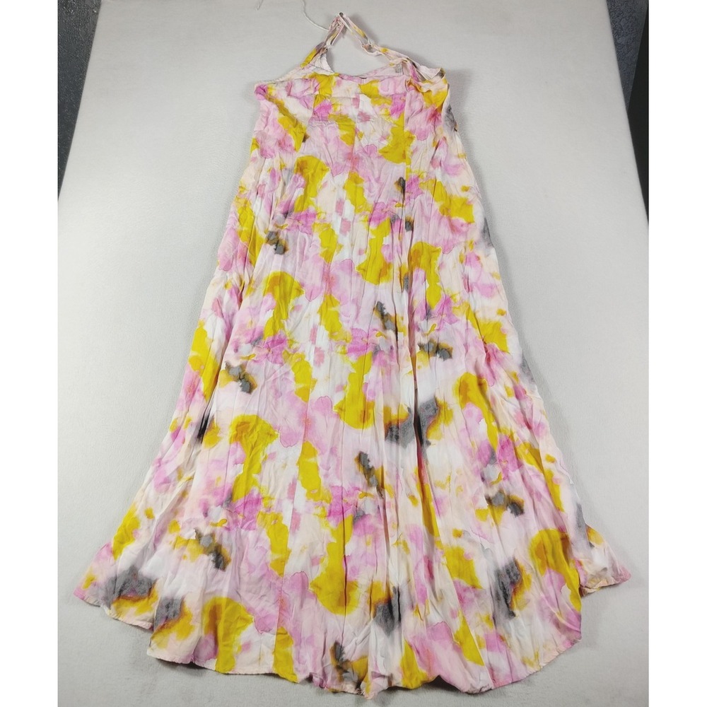 Torrid Dress Womens 0 Multicolor Floral Tie Dye Hi Low Maxi Boho Sundress Summer